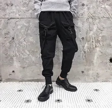 KANCOOLD, повседневные брюки карго, свободные, на шнурке, Мужские штаны, сплошной цвет, Ретро стиль, мульти-карман, девять точек, Харлан, комбинезоны, Nov1