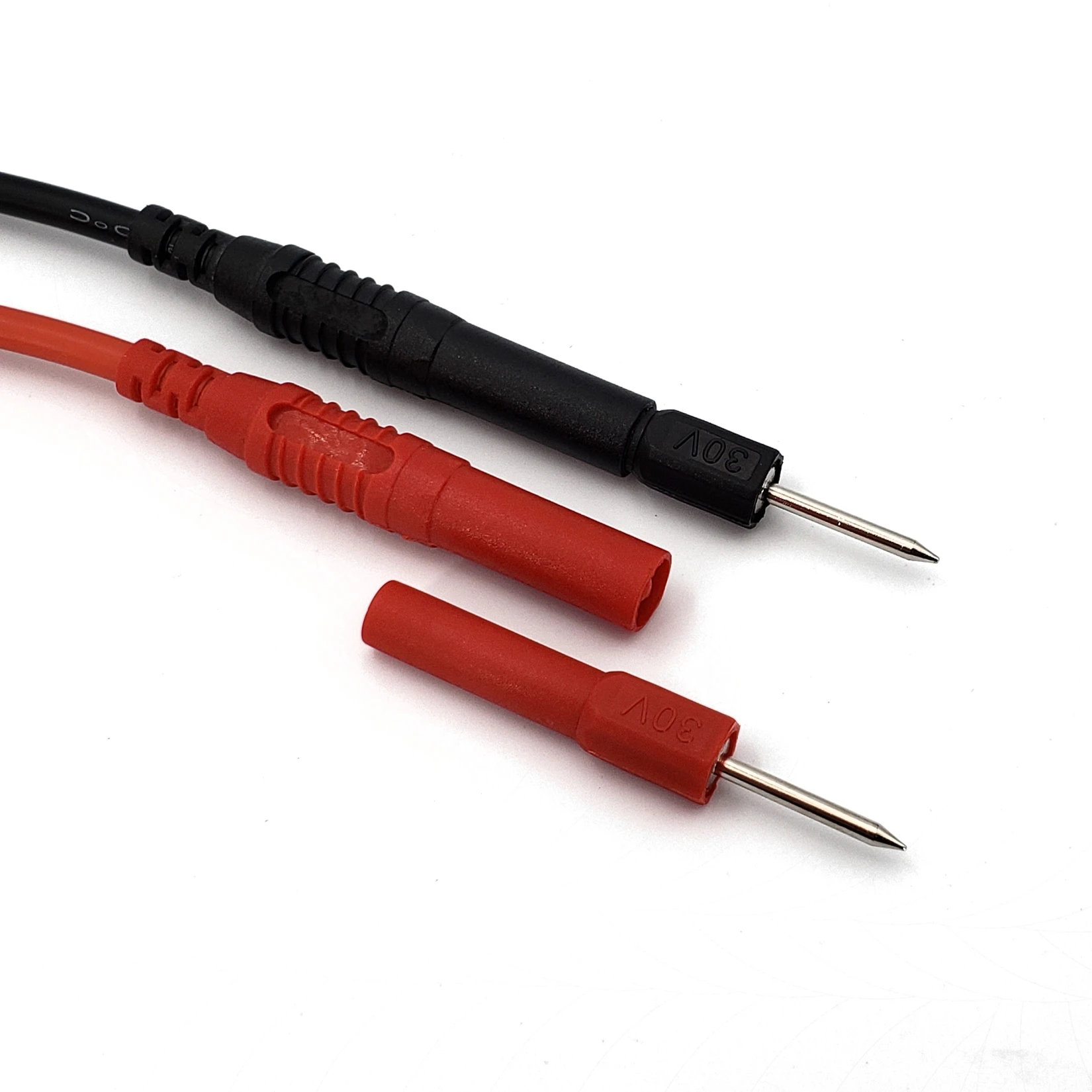 10Pcs 4mm Jack Banana Hembra a 2mm Adaptador De Pin De Prueba Sonda Rojo Y Negro