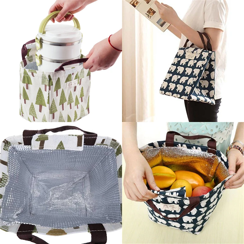 New Arrival Hedgehog Tree Lunch Bag Portable Insulated Thermal Cooler Food Storage Containers