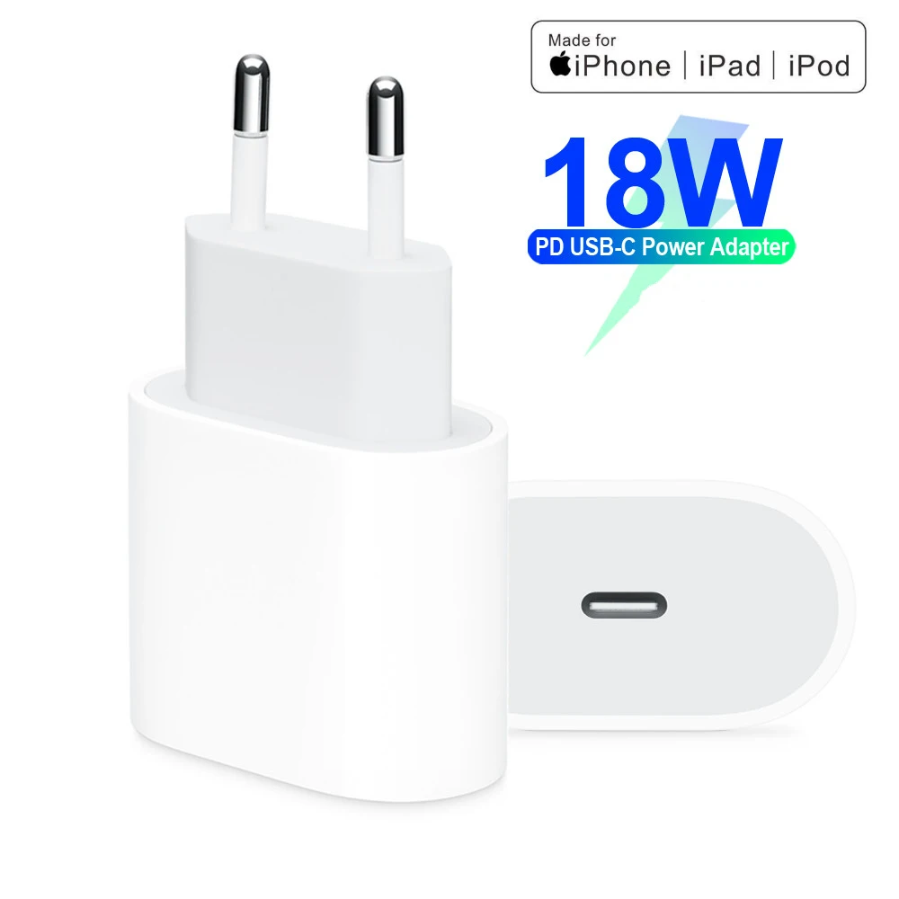 

18W USB Type C Charger Adapter For iPhone 11 pro Xs Max X Xr 8 Plus PD Fast Charging Power Type-C EU US Plug for Apple Charger