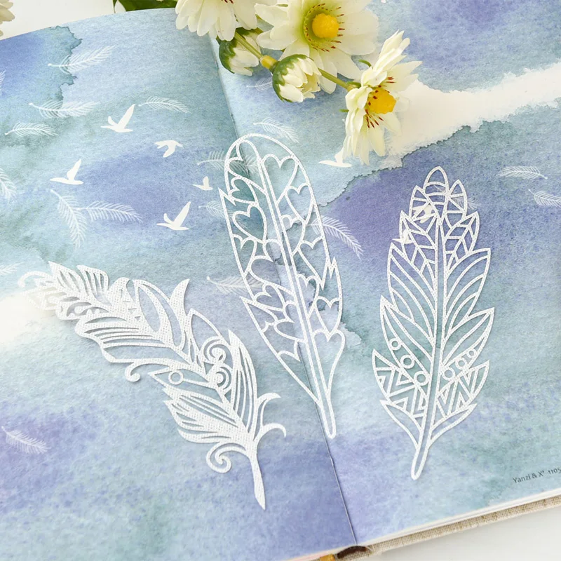 10 шт. белые листья Кружева бумаги для DIY Скрапбукинг/изготовление карт/Дети забавное украшение поставки