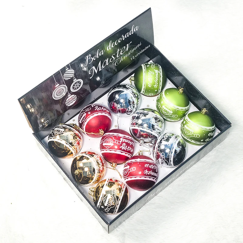 

Pendant Christmas Balls Home Hotel Occasions Event 12Pcs/Box Xmas Decoration Parties Ornament