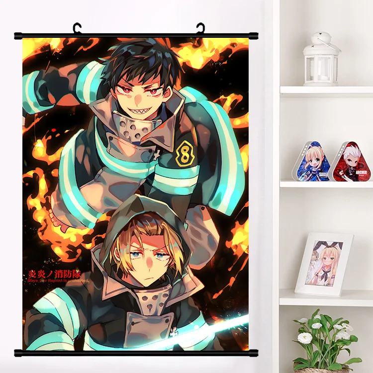 Аниме Enn No Shouboutai Fire Force Arthur Boyle Iri Настенная роспись настенный плакат Otaku коллекция домашнего декора - Цвет: A