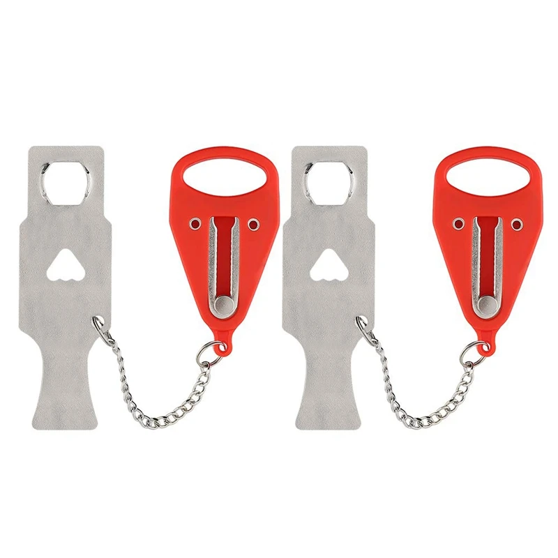 

Portable Door Lock,Travel Lock, Add Extra Lock for Additional Safety and Privacy (2 PCS)