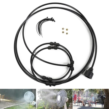 

Fan Misting Kit for A Cool Patio Breeze Misting Line 4 Removable Brass Nozzle Galvanized Solid Brass Adapter RT88