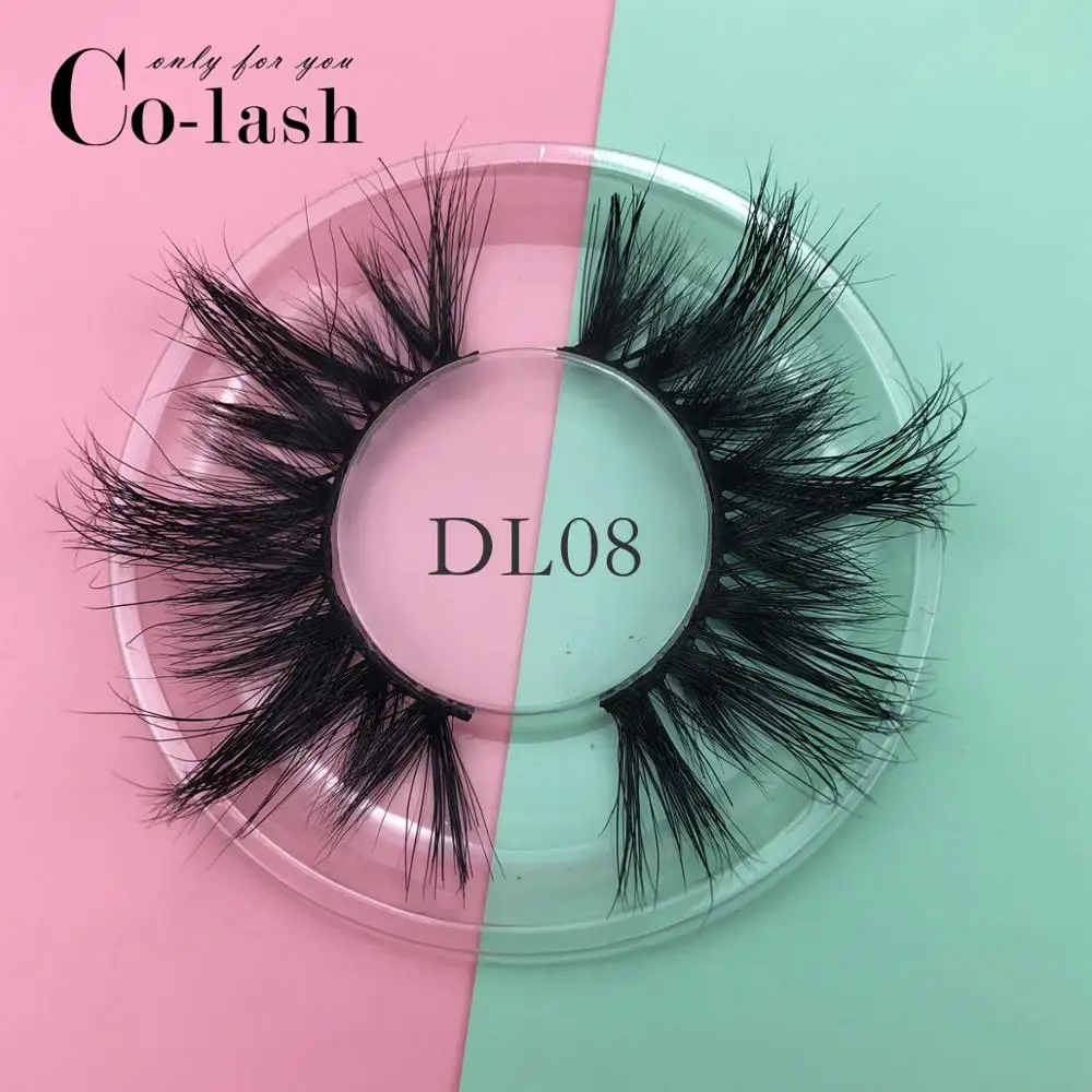 DL08 Colash 25 мм ручная работа натуральные густые ресницы для макияжа Инструменты для удлинения 3D норковые объемные мягкие Накладные ресницы - Цвет: DL08