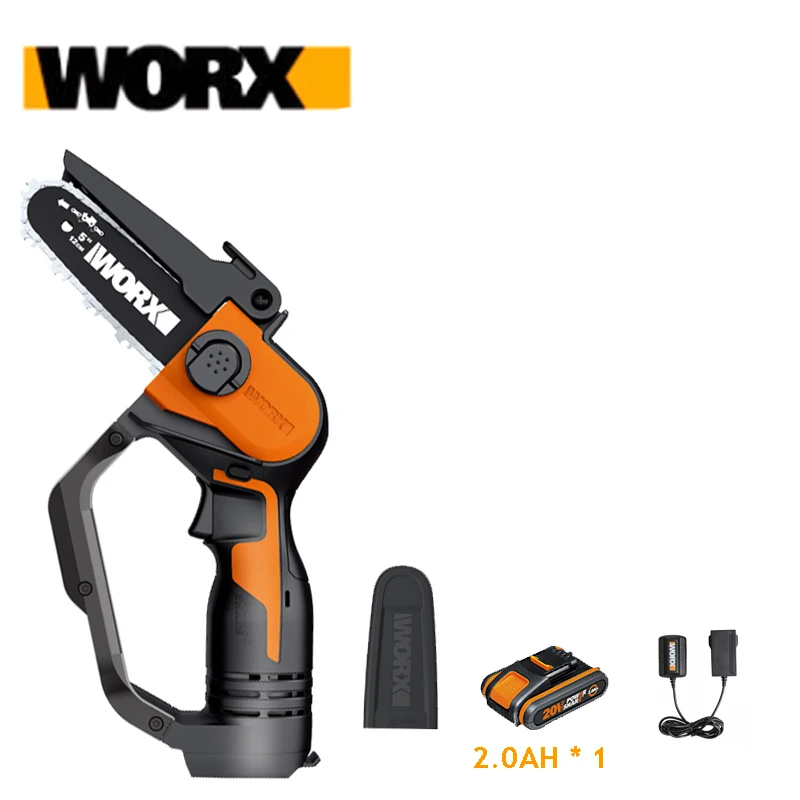 Аккумуляторная цепная пила WORX WG324E мини-бензопила с аккумулятором и зарядным