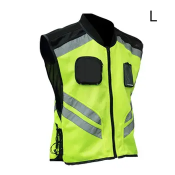 

Multi-pockets High Visibility Zipper Front Safety Vest with Reflective Strips E7CA