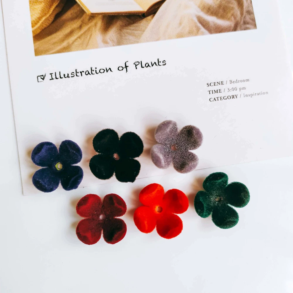Pendentif en laine florale, 10 pièces, accessoires pour la fabrication de bijoux, boucles d'oreilles, colliers, perles