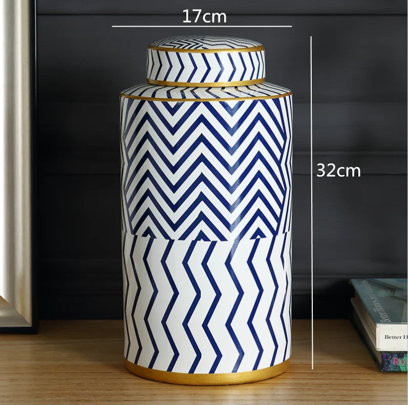 Nordic Creative ceramics vase geometric Gold Flower arrangement accessories Decorative ornaments wedding vase flower vases - Цвет: 17x32cm