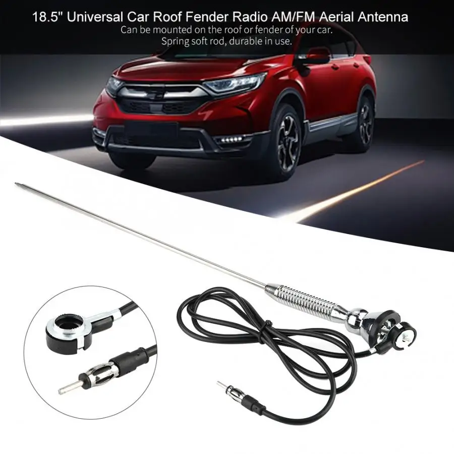 18," Универсальный Автомобильный крыша крыло радио AM/FM антенна 180 Поворотный Автомобиль Стайлинг легко установить пружинный мягкий стержень прочный в использовании