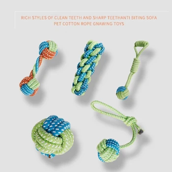

5Pcs/lot Rope Ball Toy For Large Small Dog Cat Knot Puppy Chew Teething Toys Pet Ball For Dogs Teeth Cleaning Toys Pet Supplies