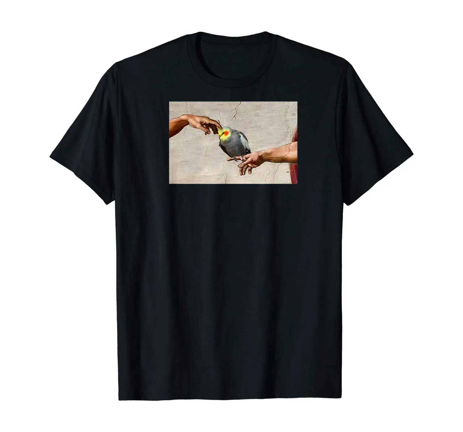 Футболка Funny Scritching a Birb Parrot Art Michelangelo Cockatiel | Мужская одежда