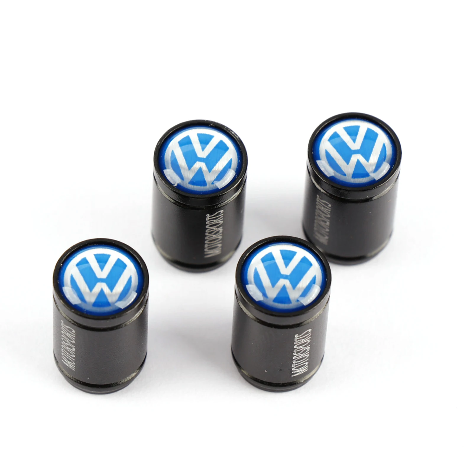 4pcs Set Blue Car Wheel Air Cap Tire Valve Dust Caps Lug Stem Styling For Vw Volkswagen Scirocco