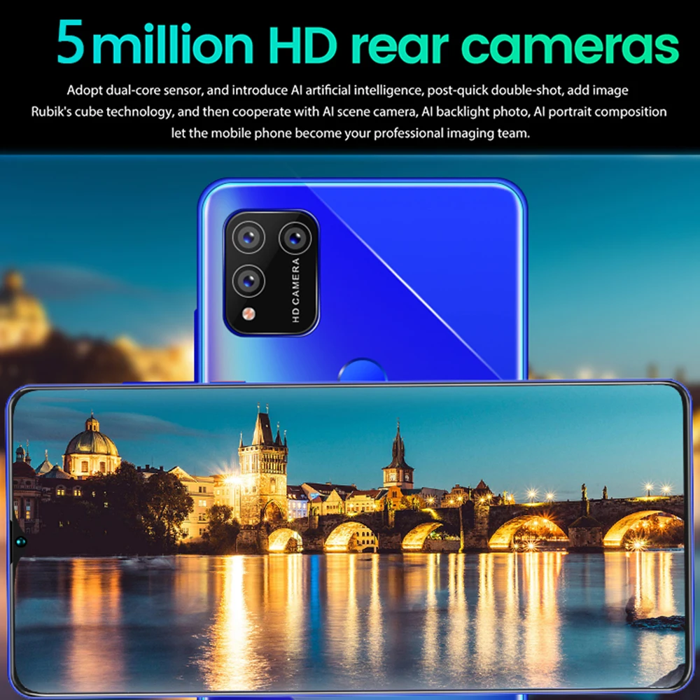 SOYES S30 Mobile Phones 6.7inch Full Screen 32GB Android Smartphones 4800mAh Face Fingerprint Unlock Cell Phones