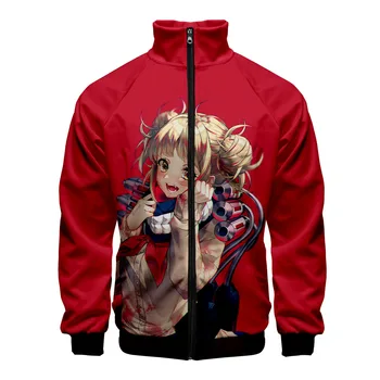 

3D My Hero printed long sleeve streetwear jacket stand collar zipper unisex 2020 hot fashion casual streetwear soft jacket