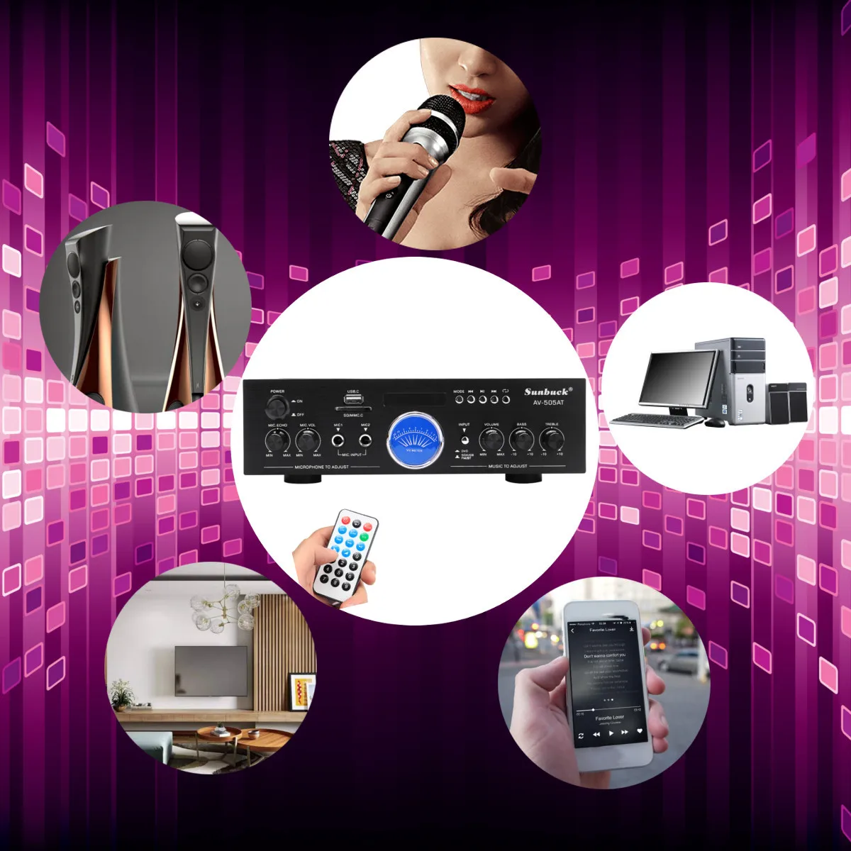Новая мощность ful 2500 Вт bluetooth 2,0 канал аудио Мощность HiFi усилитель объемный эффект с пультом дистанционного управления для автомобиля дома