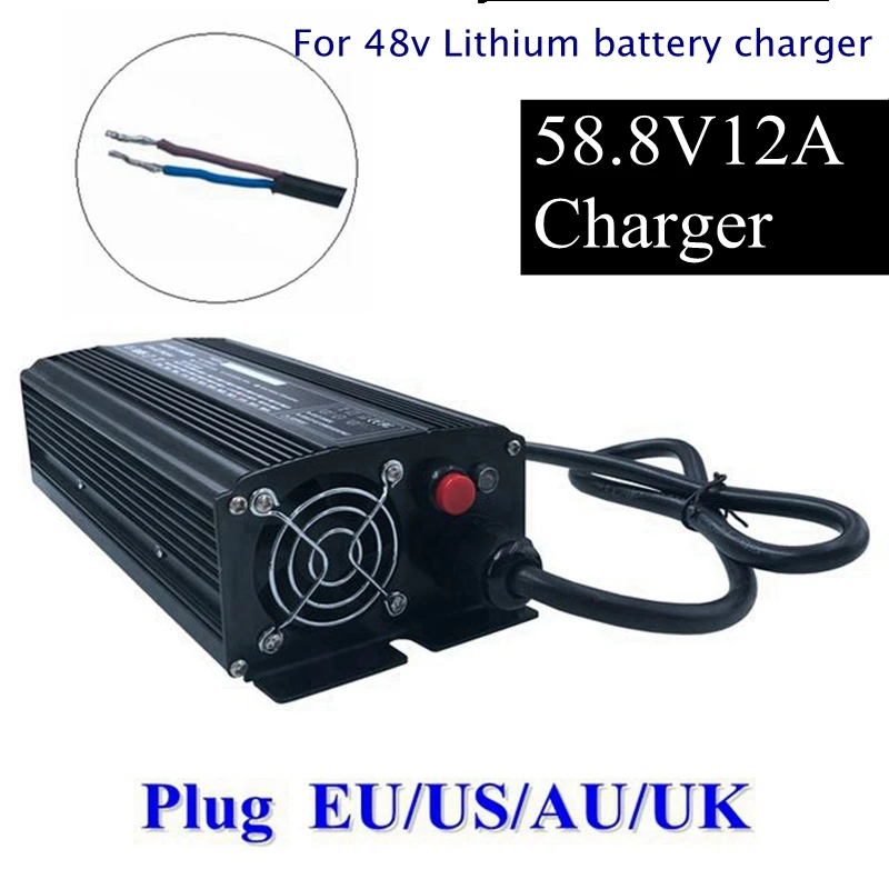 672W 58.8V 12A lithium battery charger for high quality 13S 48V lithium