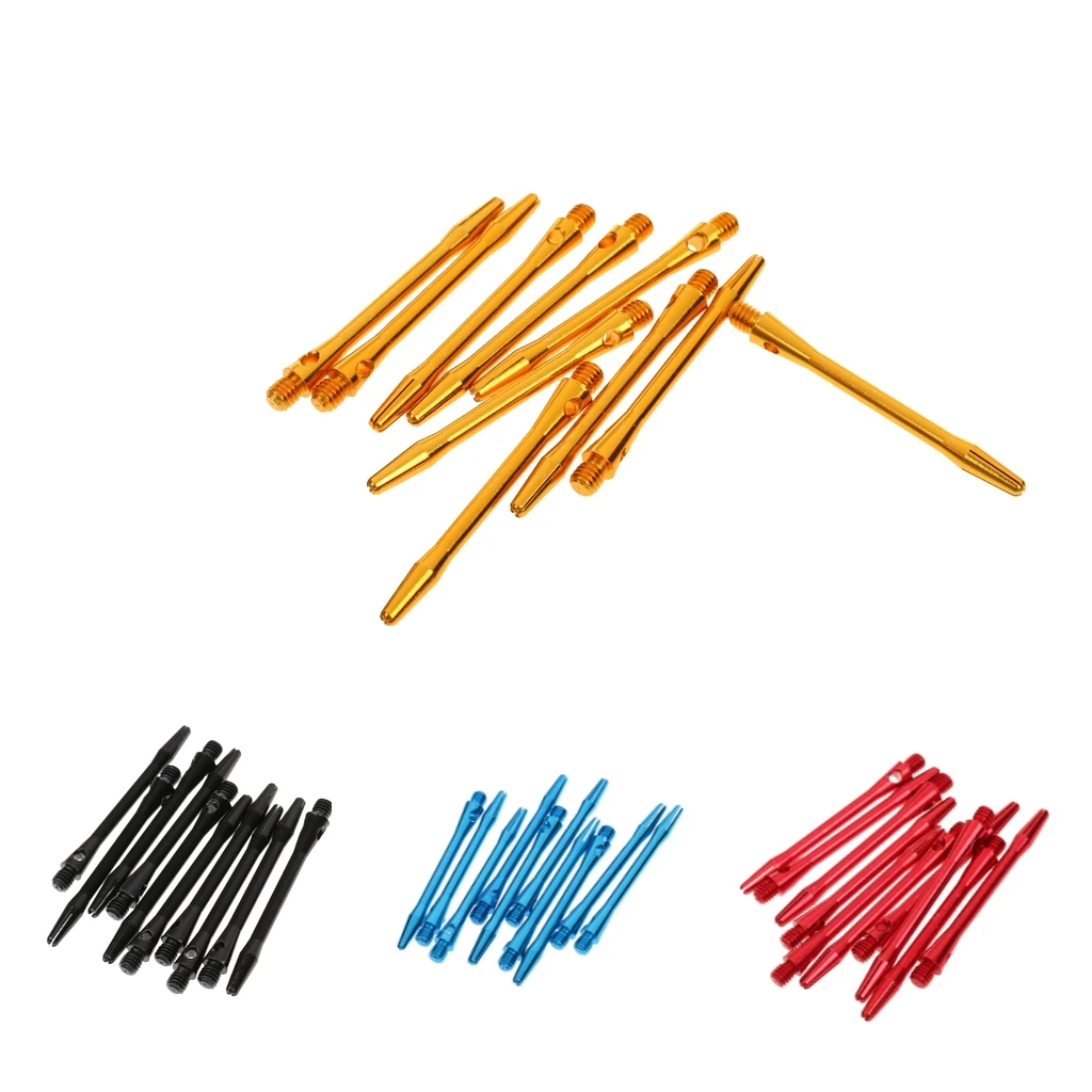 40 Pcs 2BA Thread Aluminum Alloy Darts Shafts 53mm Alu Stem Shafts 4 Colors Black Blue Red Gold Dart Accessory