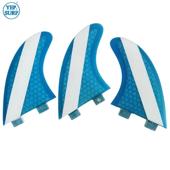 

UPsurf Surfboard FCS fin G5 Blue with white surf fin Yep honeycomb surf Paddling fin high quality fin prancha quilhas in surfing