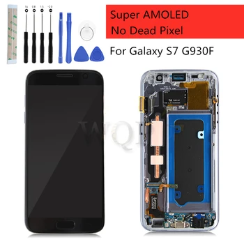 

For Samsung Galaxy S7 G930F LCD Display Touch Screen Digitizer Sensor Glass Panel Assembly With Frame Repalcement Repair Parts