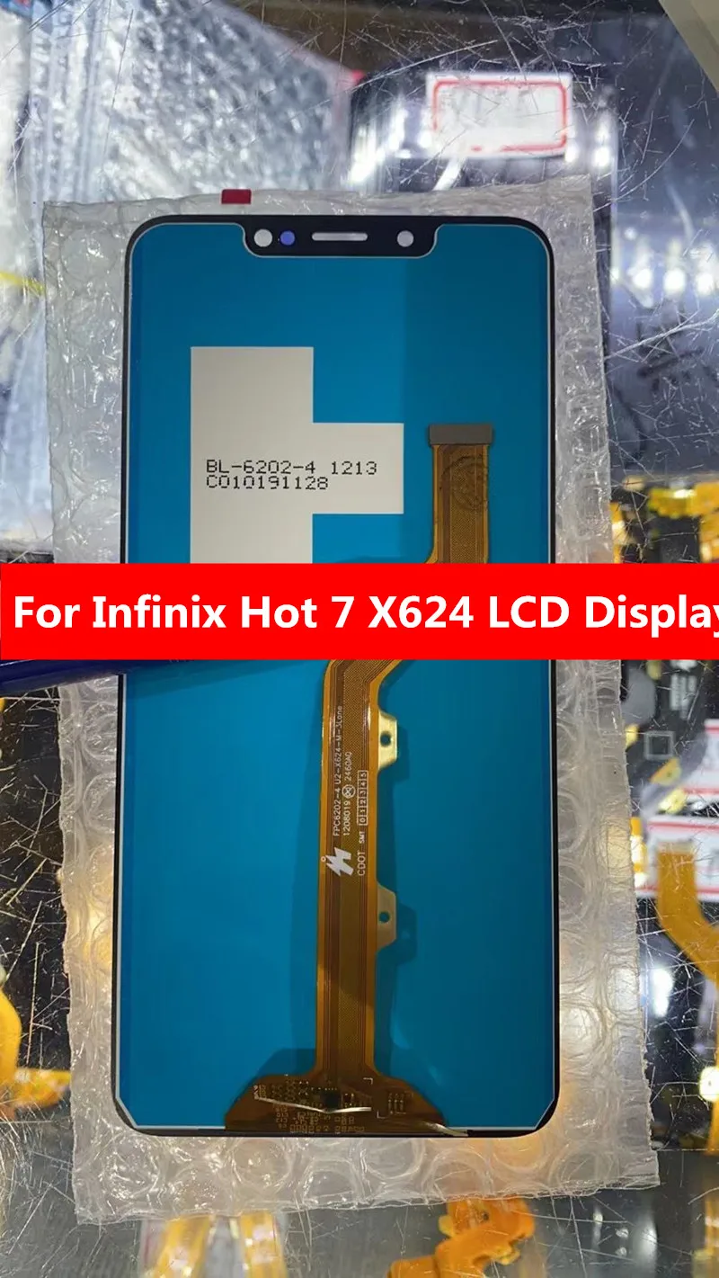 ЖК-дисплей и сенсорная панель для Infinix 7 X624 стекло с цифровым преобразователем в