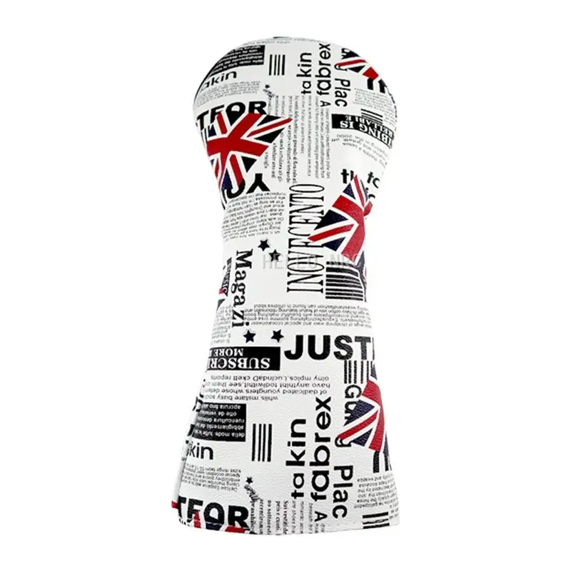 Golf Headcover 1Pcs Driver Fairway UT Wood Head Covers Pu Leather British Flag