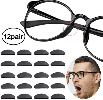 

Nose Pads for Sunglasses Self Adhesive, 12 Pairs Stick On Soft Silicone Nosepads (1.5mm Black)