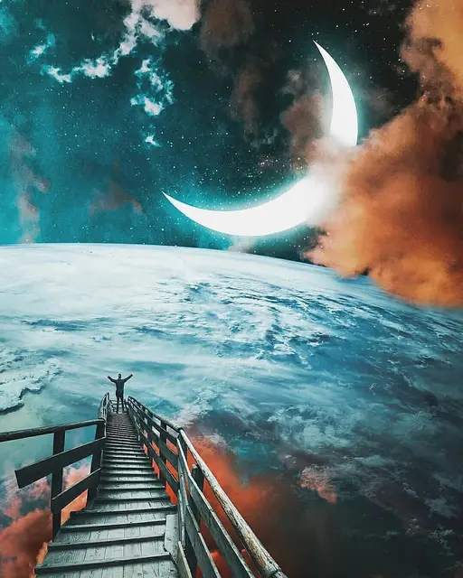 CHENISTORY Frame Diy Paint By Numbers Kits Acrylic Wall Art Home Decors Moon Landscape Modern Coloring By Numbers For Diy Gift 9913721