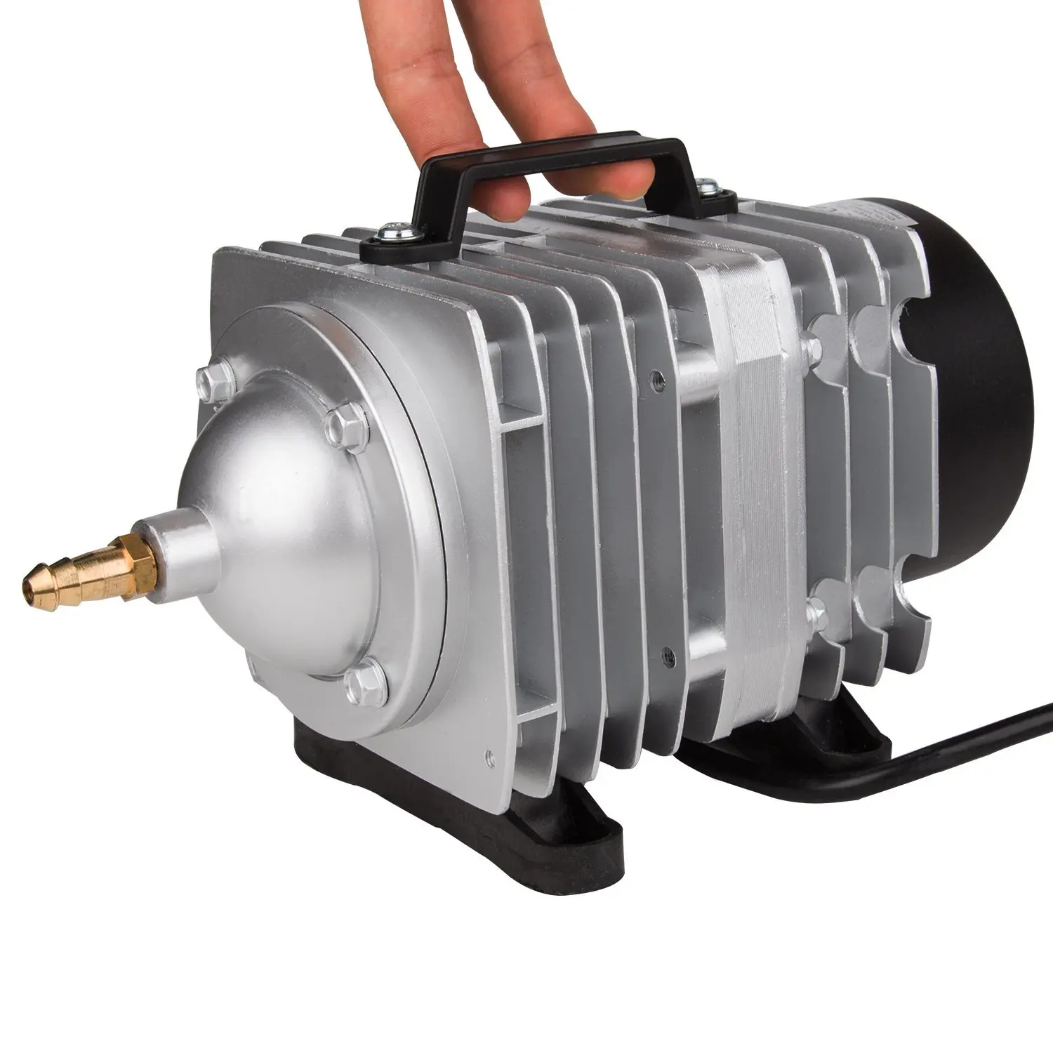 

55W 6 Outlet Electrical Magnetic Air Pump Commercial Air Compressor for Aquarium Fish Tank Fountain Pond Hydroponics 82L/min