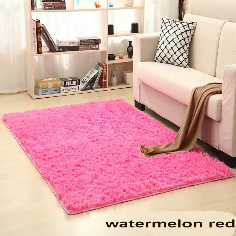 

Valanorean watermelon red Carpet European Kids Room Rug Bedroom Mat Antiskid Soft Faux Fur Area Rug Rectangle 140*200cm 60*120cm