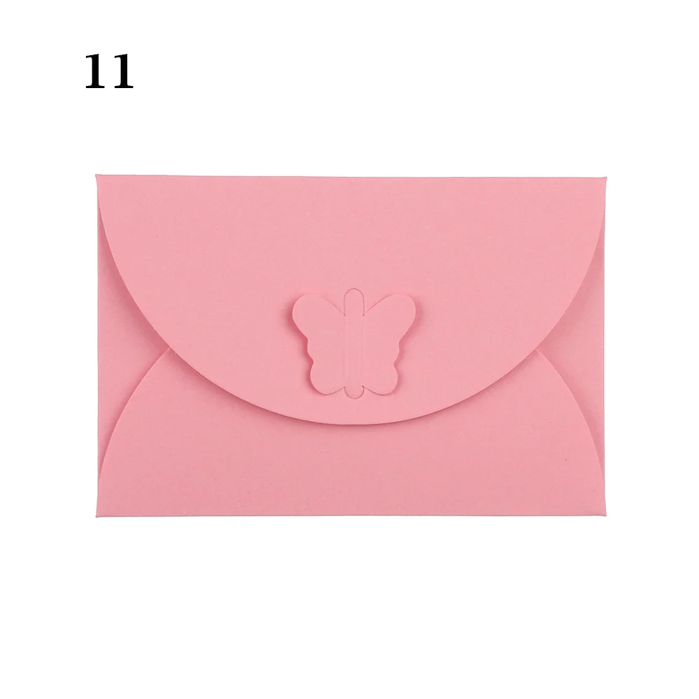 light pink 5 шт./компл. мини красочными бабочками и бантиками; сумка-конверт из крафт-бумаги Бумага Пряжка карты канцелярский подарок для офиса и школы с буквенным принтом конверт с приглашением - Цвет: light pink