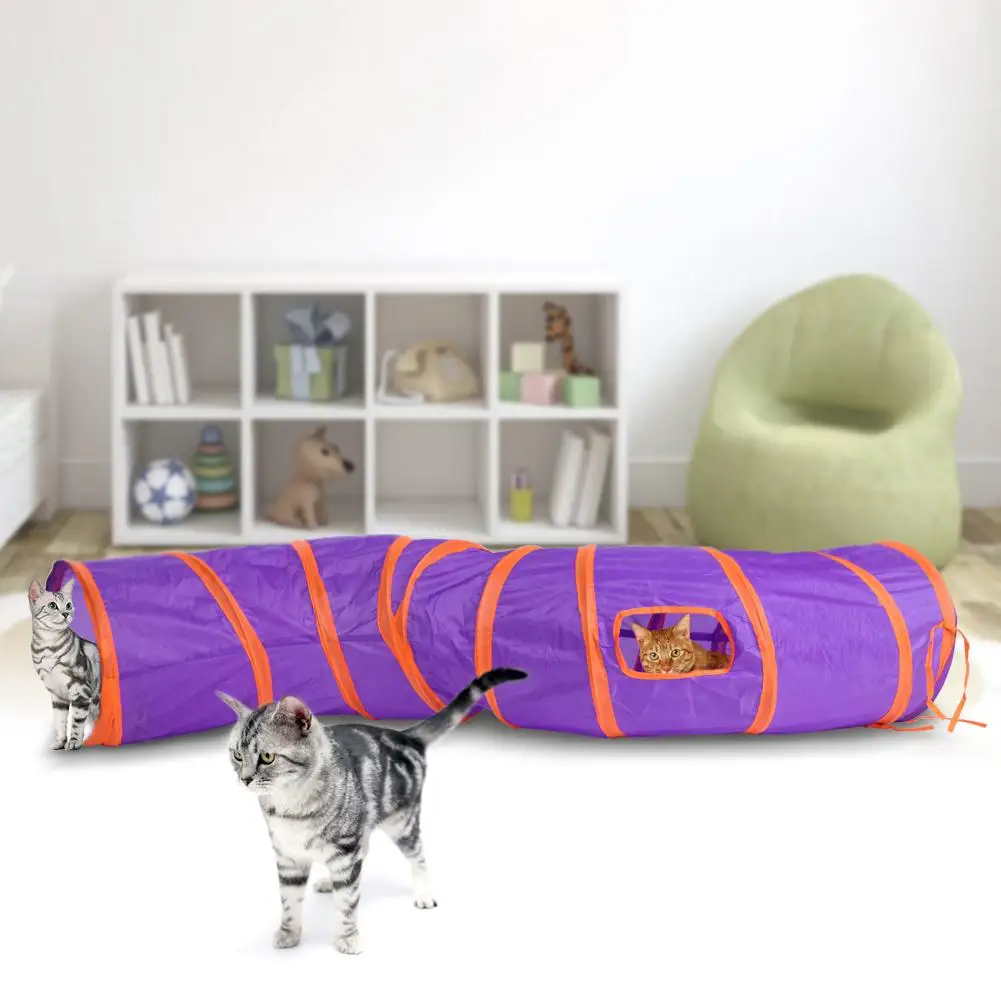 house toy Kitten Curved Tunnel Training Toy DIY Foldabe Spliced Hole Tube Pet Supplies | Дом и сад