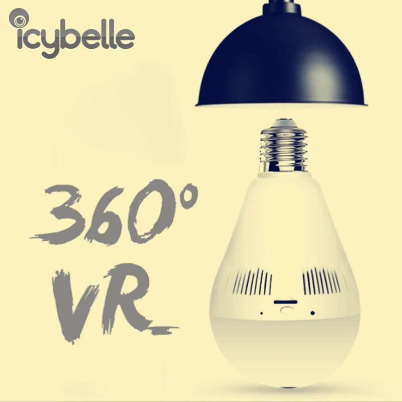 

Icy Lamp Camera Bulb Camera 360 Panoramic IP Wifi Camera Night Vision Two Way Audio Fisheye CCTV Video Surveillance LED