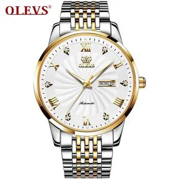 

OLEVS Business Mechanical Watch Men Diamond Dial Automatic Wristwatch Business Mechanical Watches For Men Waterproof Wristwatch