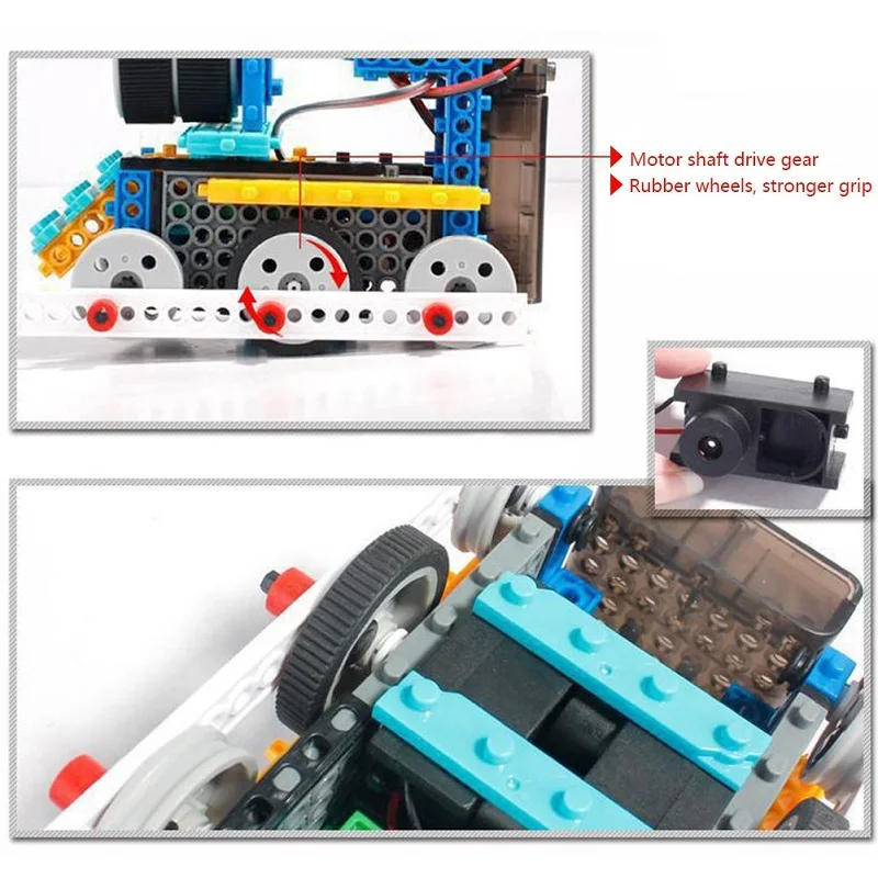 170Pcs 4 in 1 Remote Control Robot Toys DIY Robot Building Blocks RC Car Blocks STEM Kit Train Block Kids Gifts Educational Toys