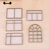 3pcs 1:25 Dollhouse Mini Window Model Plastic  Frame Square Windows Scence Doll House Build Accessories Miniature Furniture Toys 5