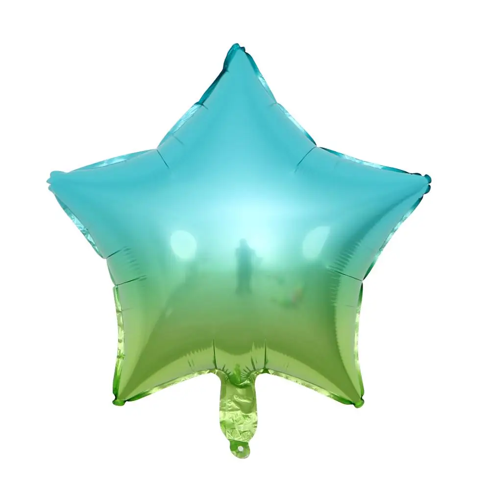 10pcs 18inch Gradient Star Heart Foil Balloons Kid's Birthday Party Wedding Decorations Valentine's Day Baby Shower Supplies Toy