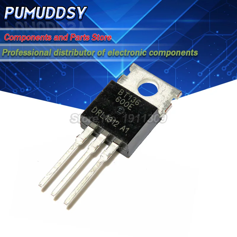 10PCS New BT136-600 BT136-600E TO-220 Triac 600V 4A BT136 IC | Электронные компоненты и принадлежности