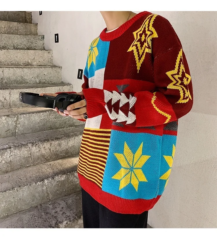 RUIHUO, новинка, Осень-зима, повседневный вязаный свитер, Мужской приталенный пуловер, мужской модный бренд, мужские свитера, Теплые Топы, M-2XL