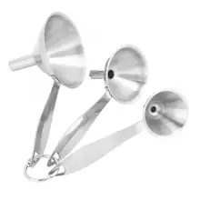 Кухонные гаджеты из нержавеющей стали с широким горлышком, жидкая вода, масло, воронка, кухонный фильтр, инструмент с длинной ручкой, масляная воронка