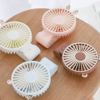 

Mini Rabbit Fan Rechargeable USB Fan Portable Handheld Fan 3-Speed Mini USB Handy Small Desktop USB Cooling Fan Cooler Pink