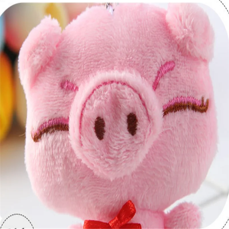 1PCS Mini 8cm Pig Plush Toy PP Cotton Decorative Pendant Pig Gir Boy Holiday Gift Retail 5