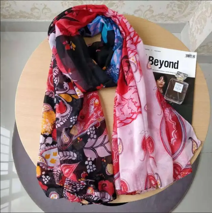 Полихроматический шарф Desigu в испанском стиле, шаль пляжное полотенце с изображением цвета как условие - Цвет: 212