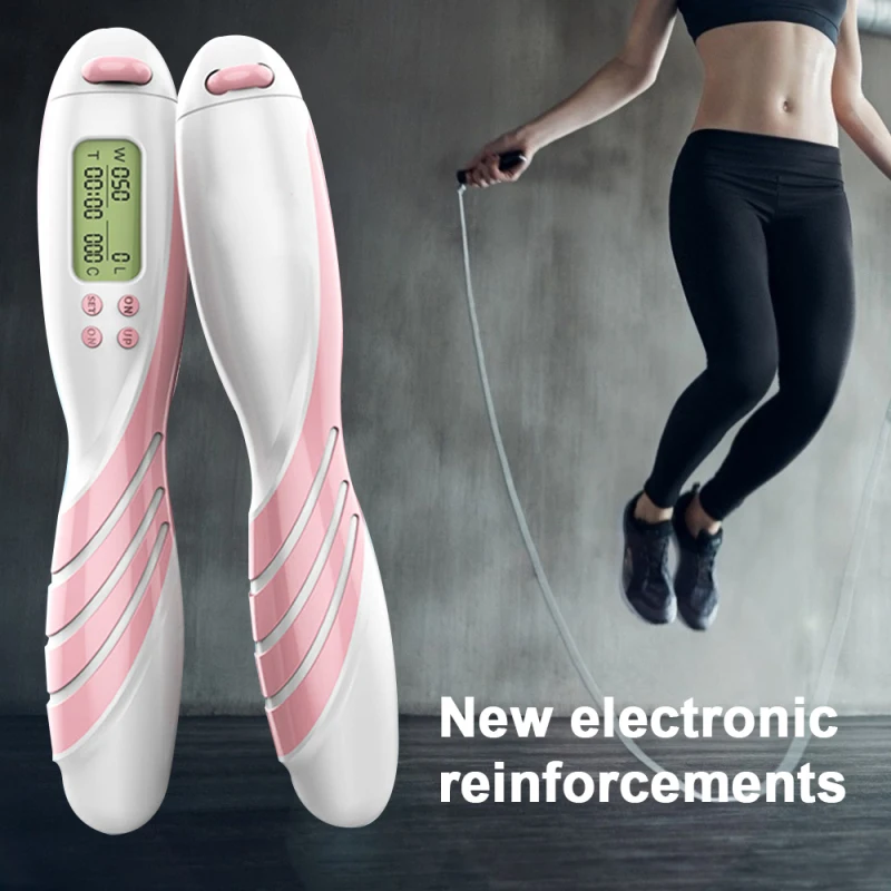 

Digital Counting Jump Rope Electronic Calorie Fitness Wireless Skipping Rope Set for Exercise Alarm Reminder Weight Setting