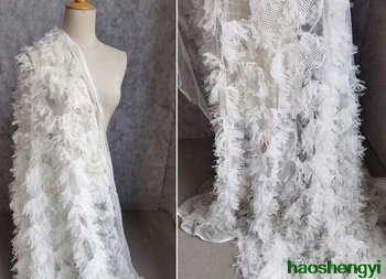 

Patch cube three-dimensional weave texture mesh fabric high-end women's skirt handmade DIY fabric