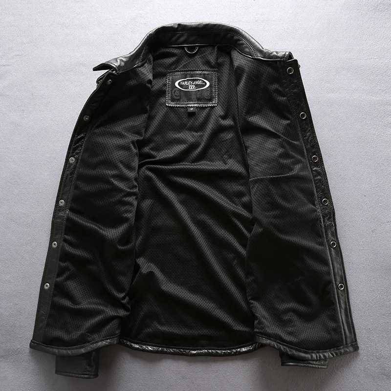 Заводская Новинка, Мужская Черная куртка из натуральной кожи, рубашка, первый слой, мягкая коровья кожа, деловая повседневная куртка, рубашка