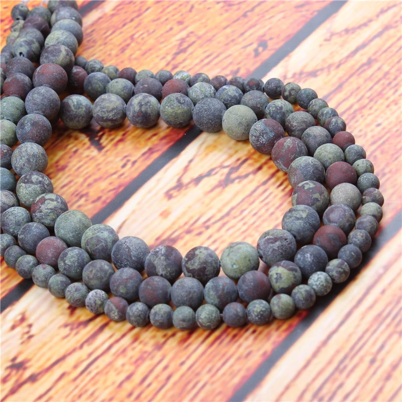 

Dracaena Natural Stone Bead Round Loose Spaced Beads 15 Inch Strand 4/6/8/10/12mm For Jewelry Making DIY Bracelet