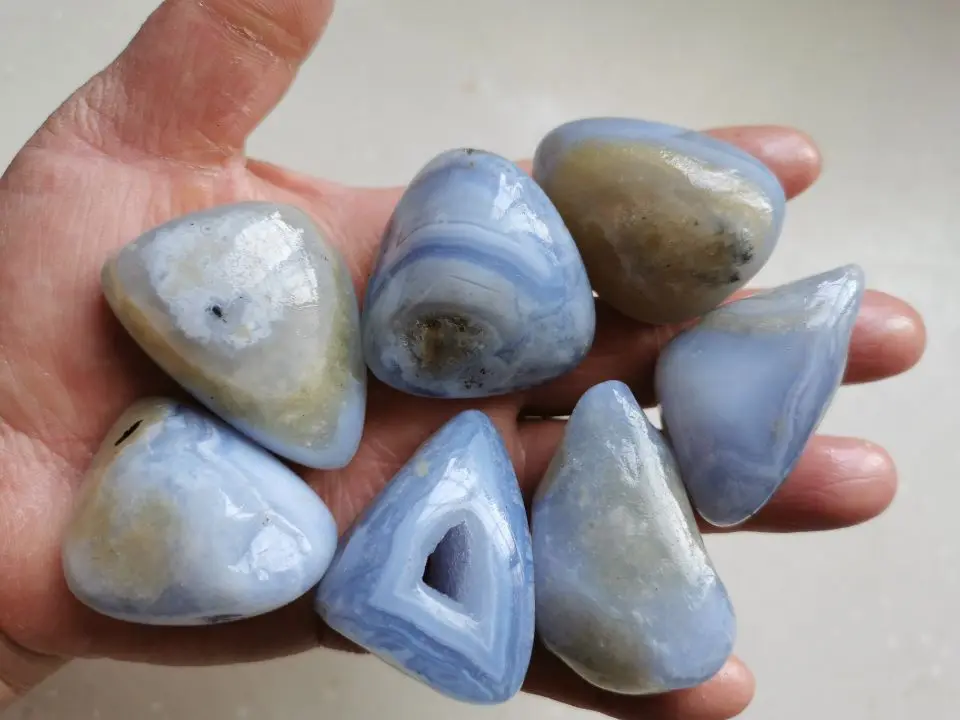 loose Gemstone Natural blue lace agate Gemstone For making Jewelry AAA Top Grade Quality hand Polished DIY Supplies 74 Carats