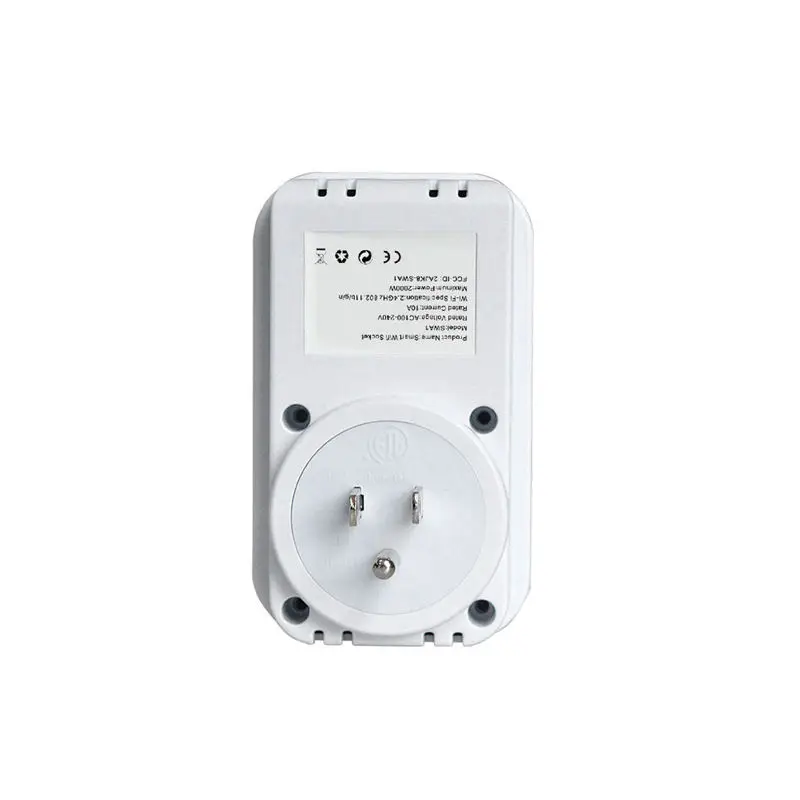 Smart Wifi Plug Socket Swa1 2.4ghz Wireless Remote Control 100-240v Outlet Switch With Time Function App Control For Amazon Alex